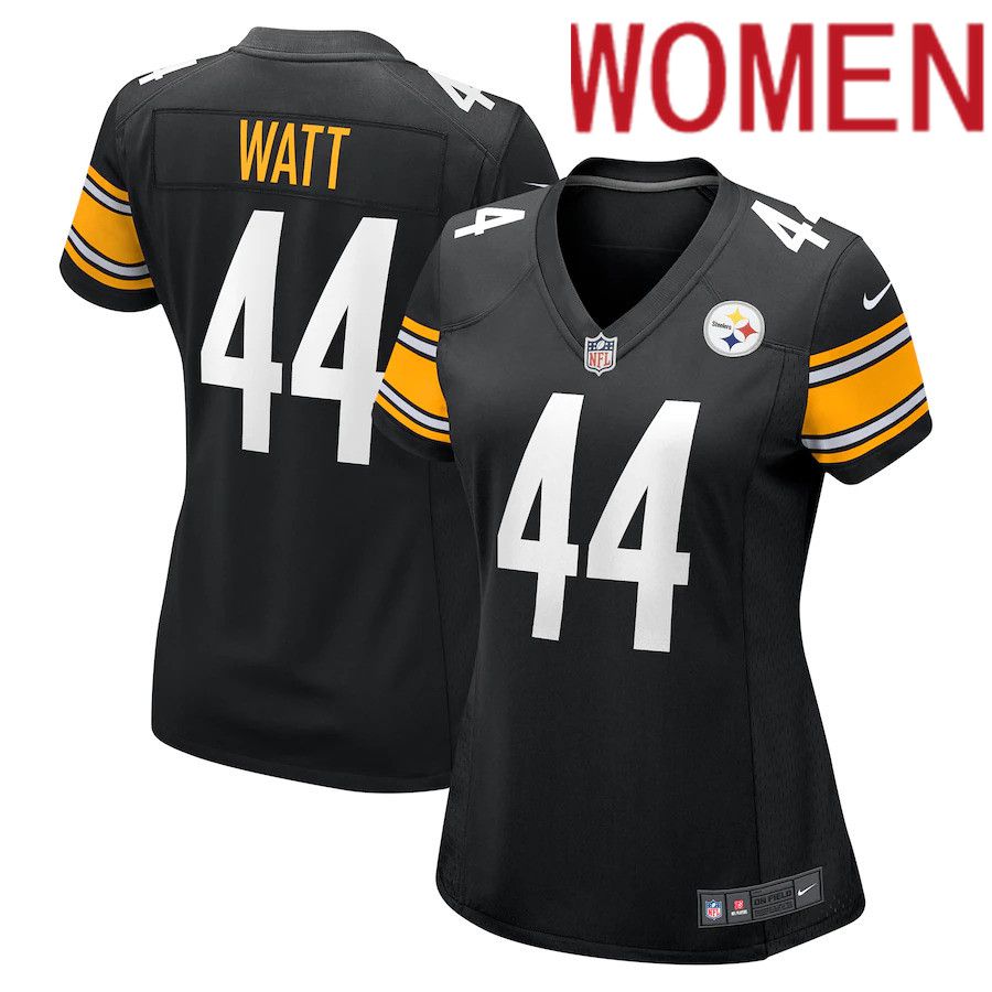 Women Pittsburgh Steelers #44 Derek Watt Nike Black Game NFL Jersey->women nfl jersey->Women Jersey